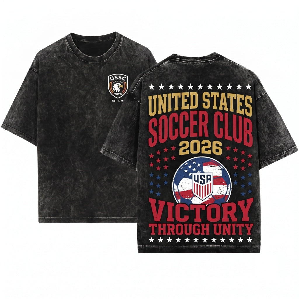 2026 US Soccer Fan Graphic Tournament Apparel Unisex Wash T-Shirt