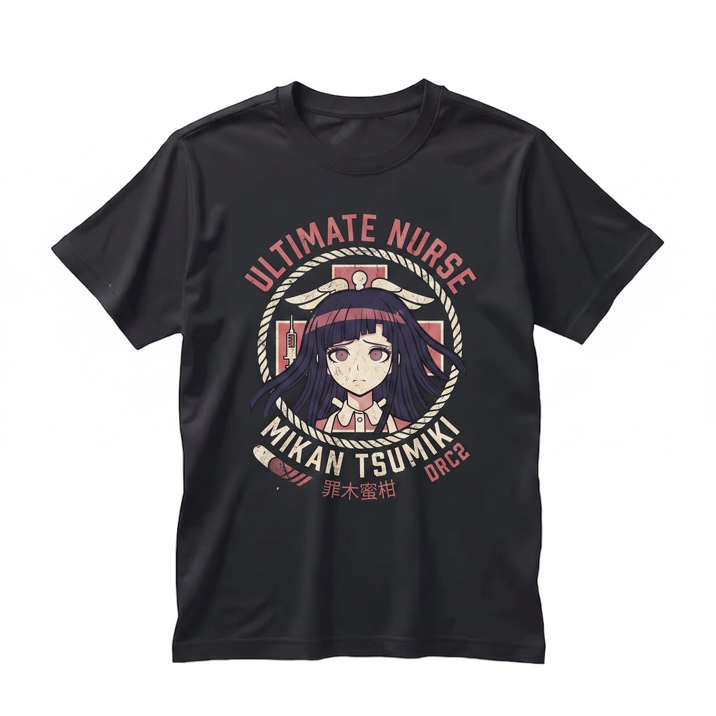 Mikan Tsumiki Nagito Komaeda Gundam Tanaka Graphic Visual Novel Aesthetic Vaporwave Otaku Gamer Anime Unisex TShirt