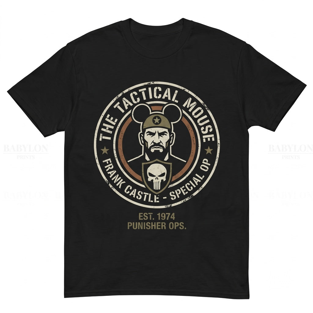 Retro Skull Mouse Ears Theme Park Vacation Graphic Top for Him, Unisex TShirt