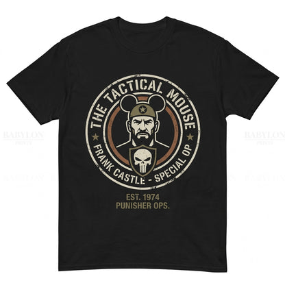 Retro Skull Mouse Ears Theme Park Vacation Graphic Top for Him, Unisex TShirt