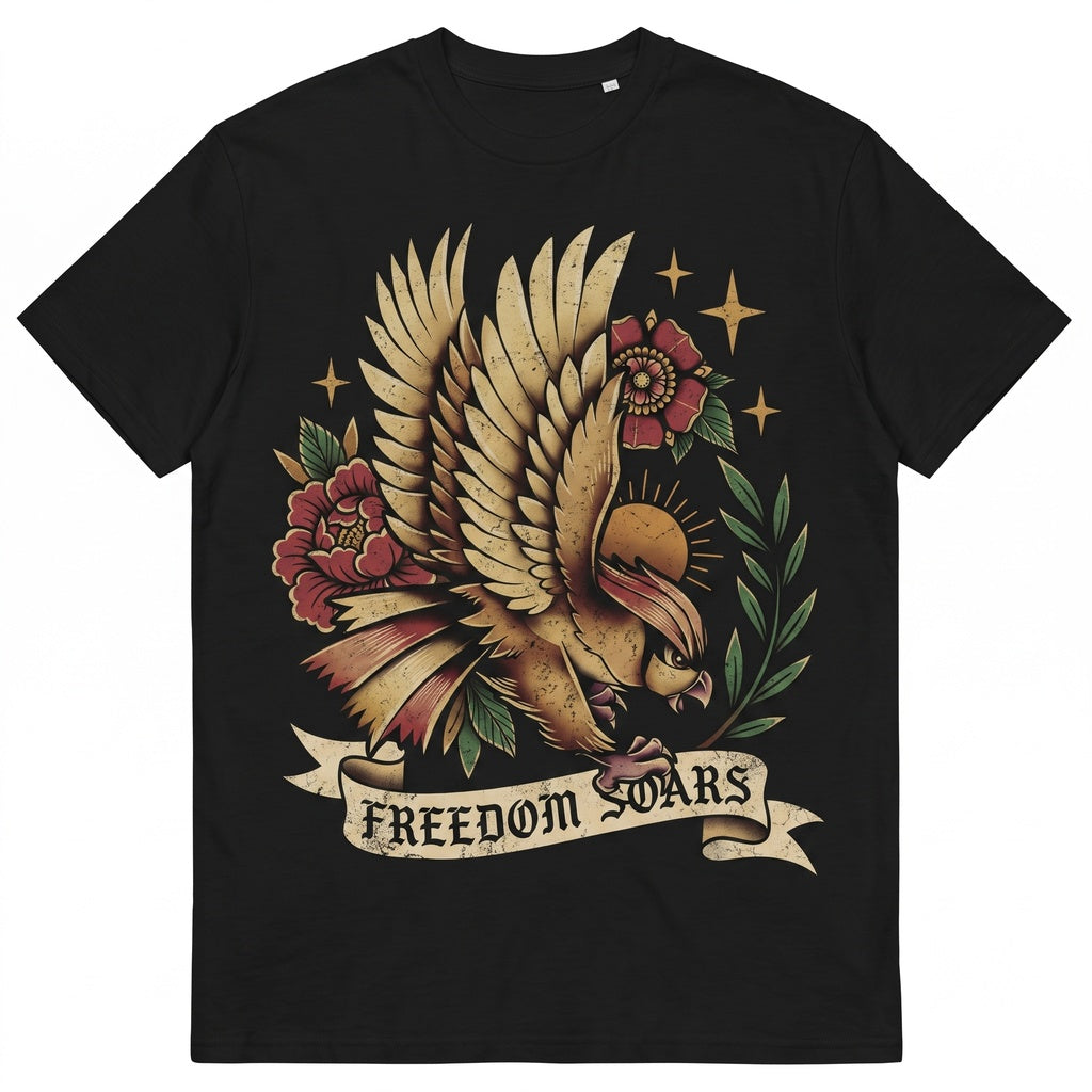 Vintage Acid Wash Flying Bird Anime Graphic Oversized Streetwear Gift Unisex TShirt