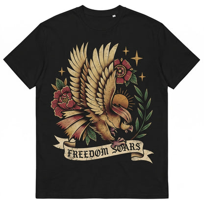 Vintage Acid Wash Flying Bird Anime Graphic Oversized Streetwear Gift Unisex TShirt