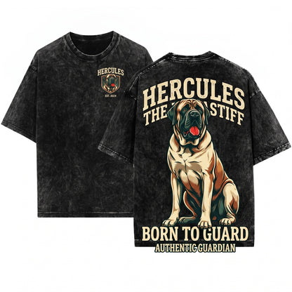 Retro 90s Vintage Hercules Baseball Movie Dog Graphic Unisex Wash T-Shirt