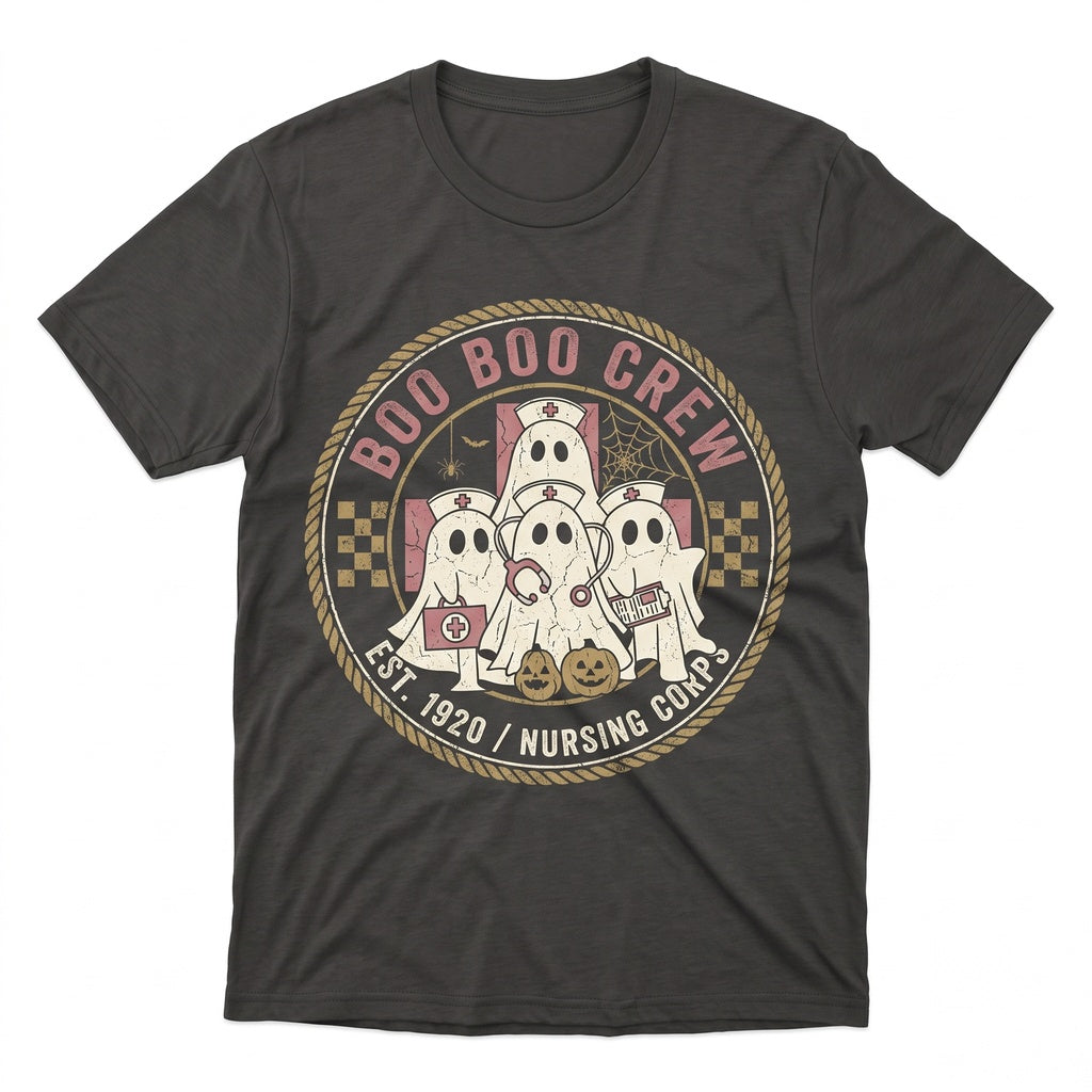 Boo Boo Crew Halloween Ghost Nurse Cute Medical Squad Gift Unisex TShirt