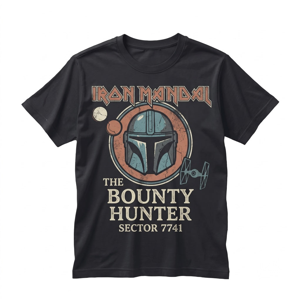Galactic Bounty Hunter Beskar Armor Helmet Graphic Sci-Fi Unisex TShirt