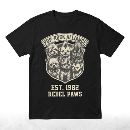 Funny Vintage Punk Rock Dog Mohawk Puppy Graphic Gothic Pet Lover Gift Apparel Unisex TShirt