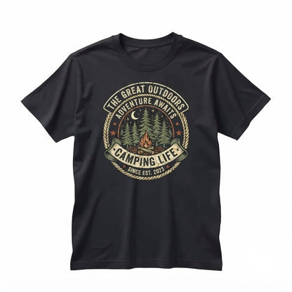 Camping Life Shirt, Outdoor Adventure Tee for Women, Campfire & Hiking Gift, Nature Lover