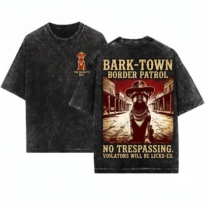 Wild West Town Brussels Griffon Western Style Cowboy Retro Mom Dad Gift Unisex Wash T-Shirt