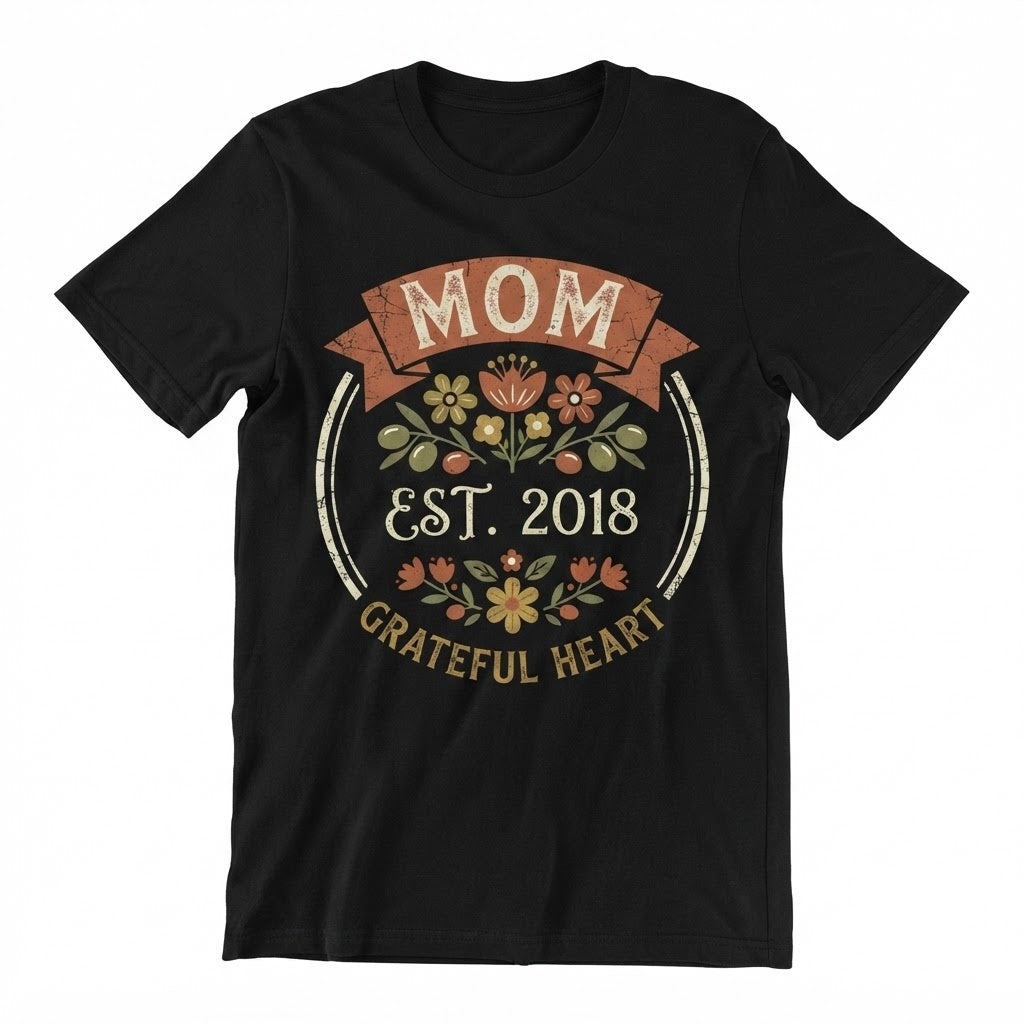 Personalized Mothers Day Gift Custom Children Names Family Holding Hands Unisex TShirt