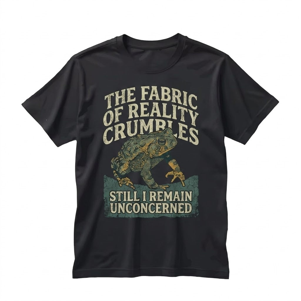 Fabric of Reality Frog Vintage Japanese Retro Graphic Cotton Short Sleeve Apparel Unisex TShirt