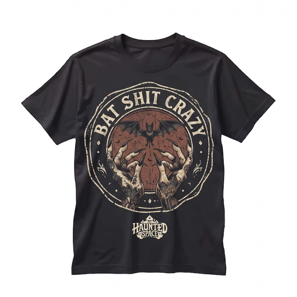 Crazy Bat Tattooed Hands Graphic Spooky Goth Aesthetic Creepy Cute Alternative Fashion Women Unisex TShirt