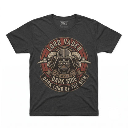 Vintage Sci-Fi Galactic Empire Villain Graphic Print Cotton Black Unisex TShirt