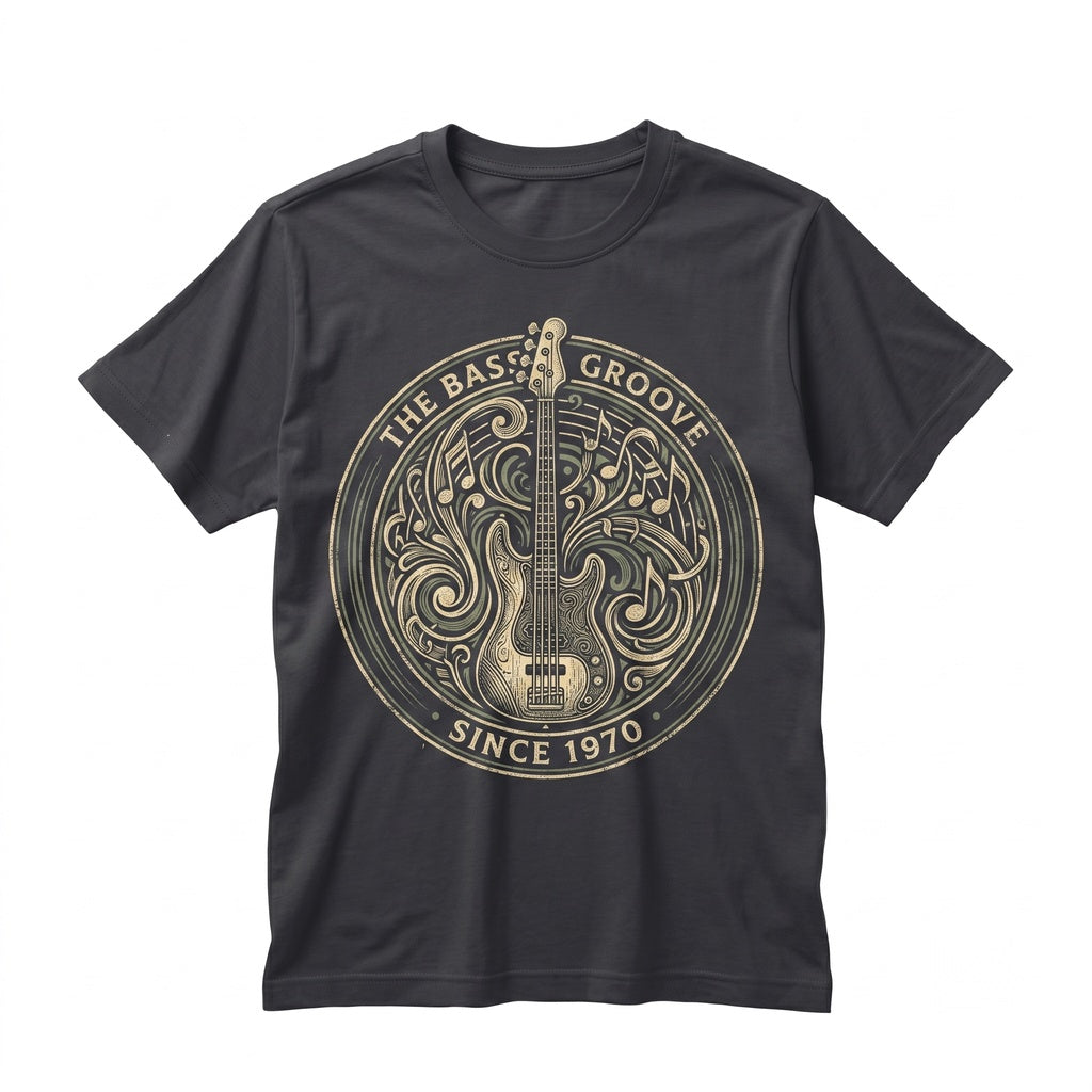 Vintage Bassist Distressed Electric Guitar Graphic Musician Apparel Unisex TShirt
