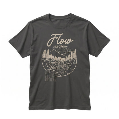 Flow With Nature Retro Camping Adventure Graphic Apparel Unisex TShirt
