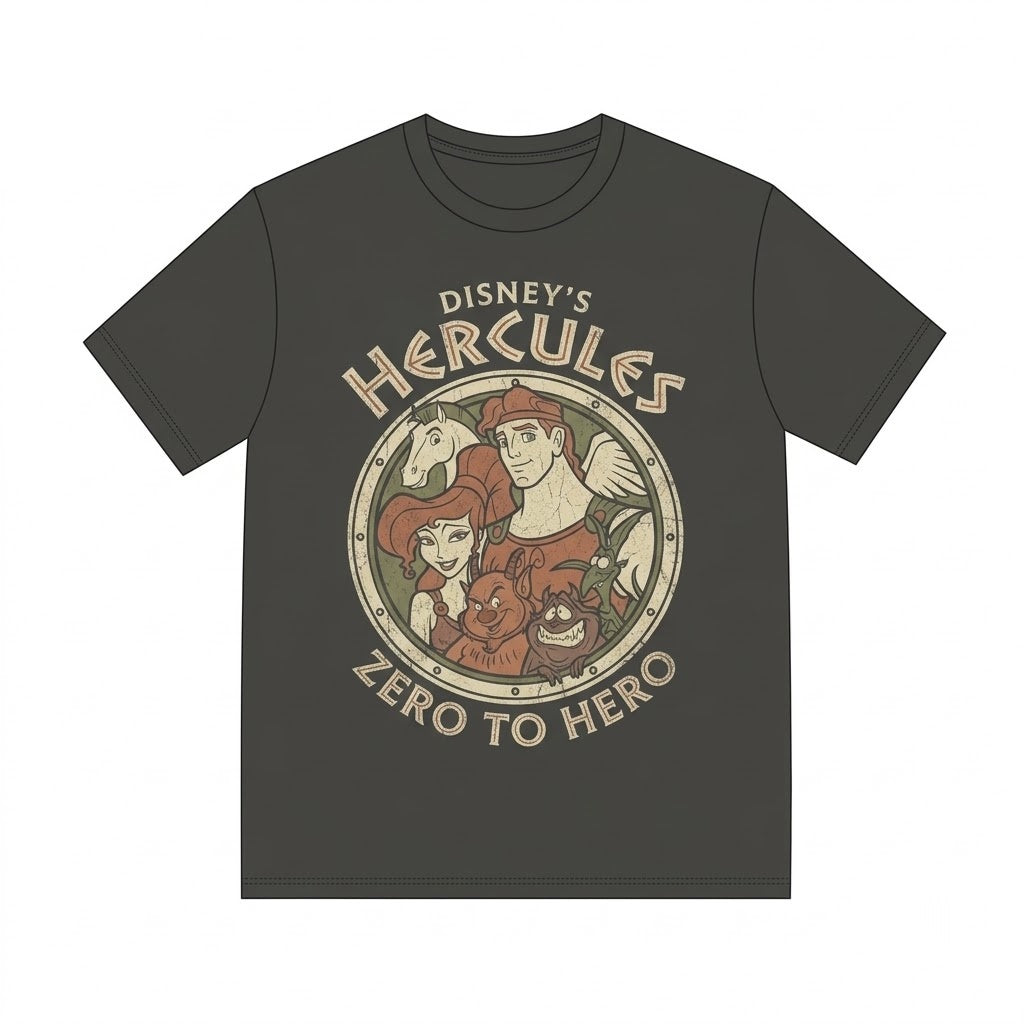 Vintage Hercules Megara 1997 World Tour Graphic 90s Cotton Apparel Top Unisex TShirt