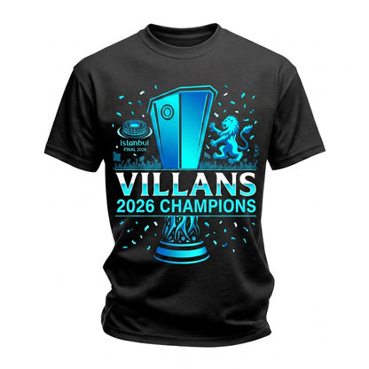 Aston Villa Europa Champions 2026 The Villans Hardcore Fan Apparel Unisex TShirt