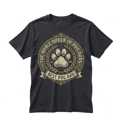 Best Pug Dad Ever Vintage Retro Fathers Day Birthday Gift Pet Dog Owner Lover Unisex TShirt