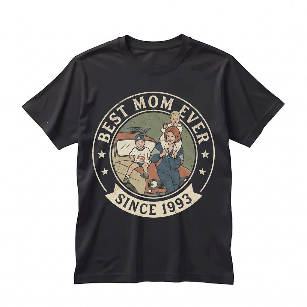 Best Mom Ever Personalized Mother’s Day Gift with Custom Kids Names Top Apparel Unisex TShirt
