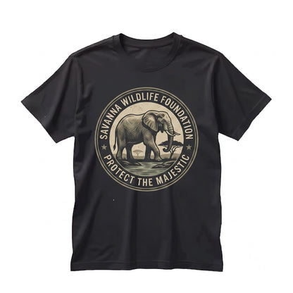 Classic African Safari Elephant Family Vintage Nature Scene Wildlife Graphic Gift Unisex TShirt