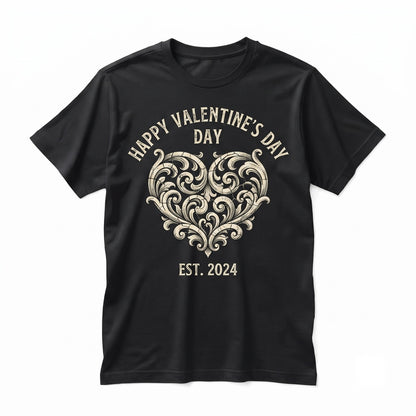 Valentine Love Red Heart Graphic Casual Holiday Apparel Unisex TShirt
