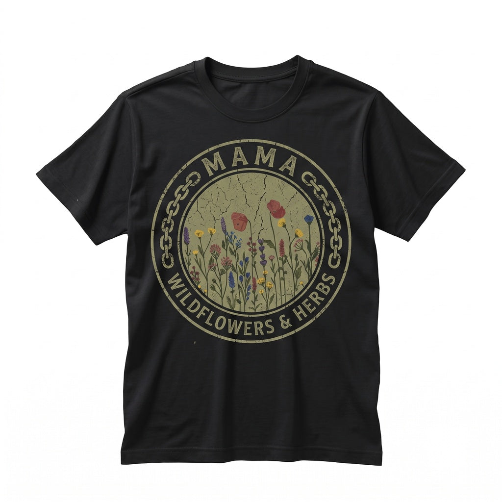 Personalized Floral Jute Tote Bag Mothers Day Gift Unisex TShirt