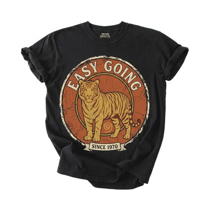 Easy Tiger Coquette Striped Graphic Preppy Funny Quote Cute Girly Casual Unisex TShirt