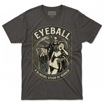 Vintage Creepy Bloodshot Eye Graphic Retro Horror Halloween Gothic Apparel Unisex TShirt