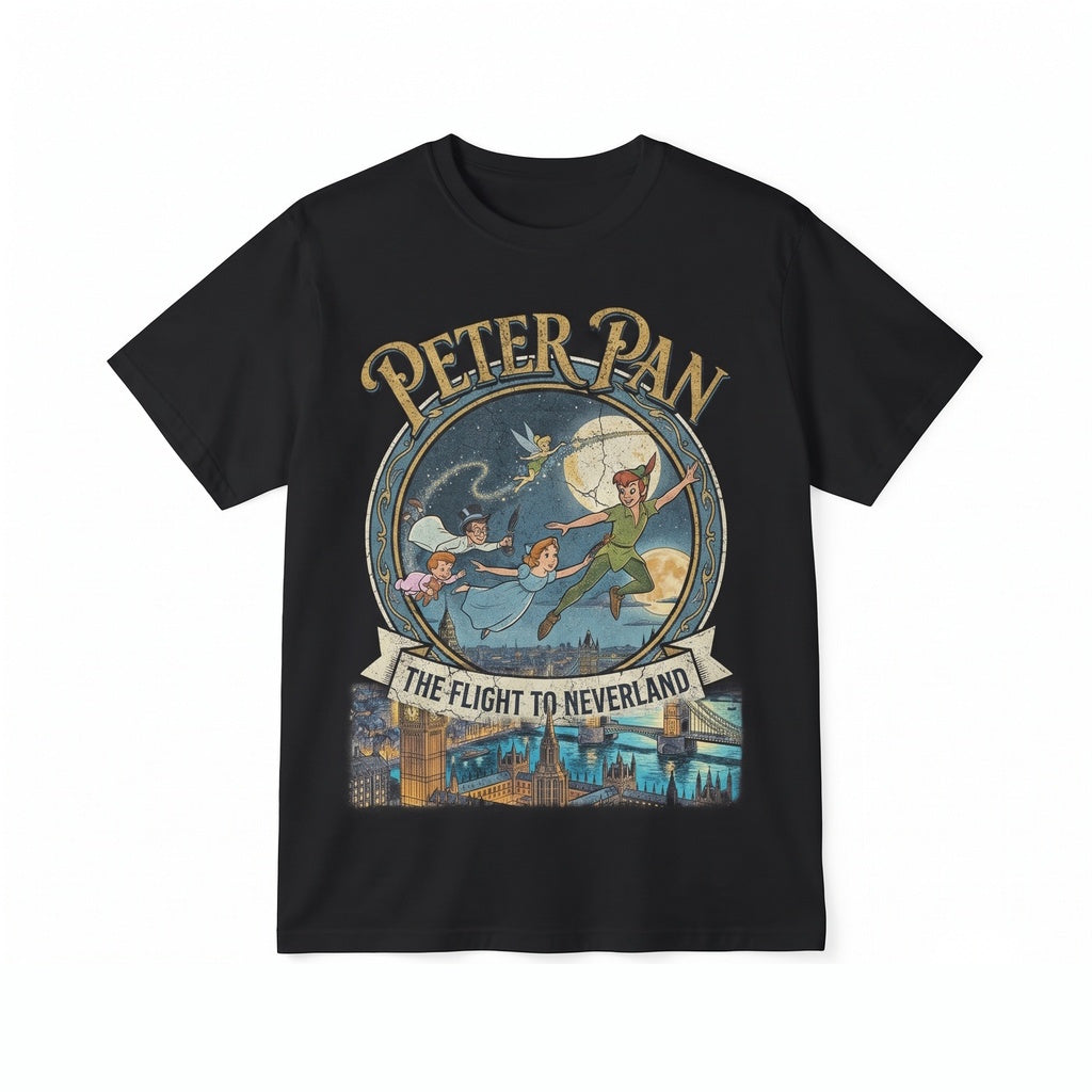 Oversized Peter Pan Wendy Neverland Vintage Ride Matching Park Flight Gift Unisex TShirt