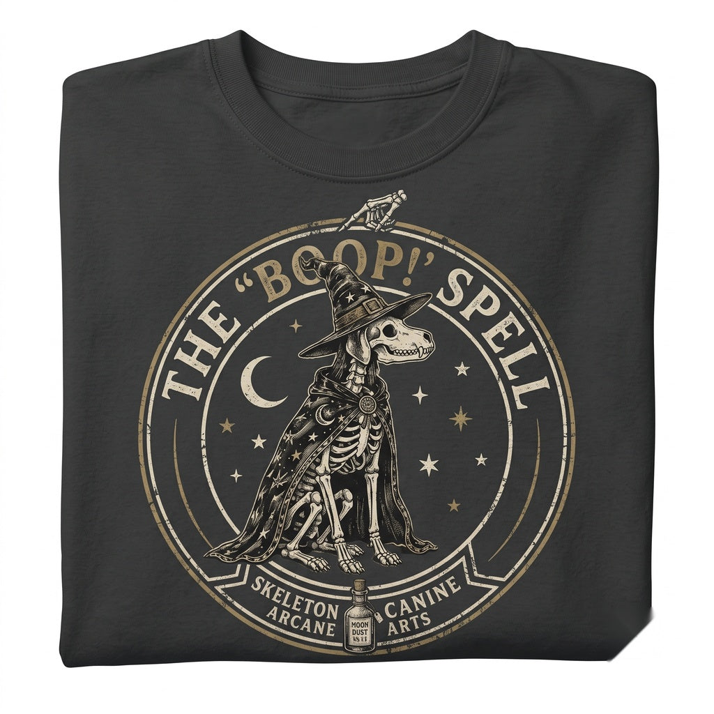 Spooky Dog Boop Skeleton Halloween Party Fall Costume Gift Graphic Long Sleeve Unisex TShirt