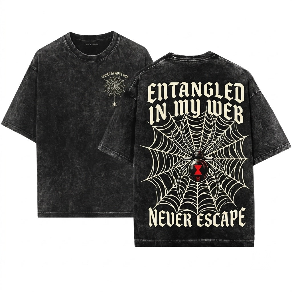 Funny Halloween Spider Web Costume Top Unisex Wash T-Shirt