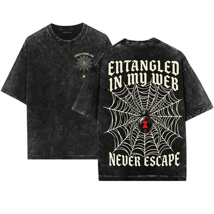 Funny Halloween Spider Web Costume Top Unisex Wash T-Shirt