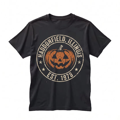 Vintage 1978 Haddonfield Halloween Horror Movie Pumpkin Retro Spooky Graphic Unisex TShirt