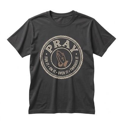 Pray For It On Over Through Checkered Christian Church Religious Apparel Unisex TShirt