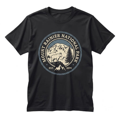 Mount Rainier National Park Washington Mountain Hiking Vintage Scenic Nature Outdoor Adventure Gift Unisex TShirt