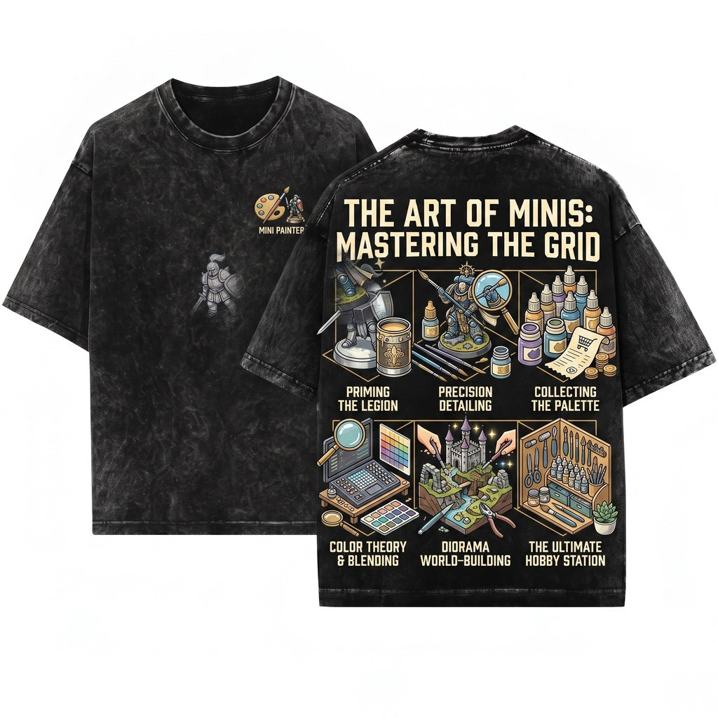 Funny Miniature Painter Things I Do In My Spare Time Tabletop Gaming Hobby Lover Gift Unisex Wash T-Shirt