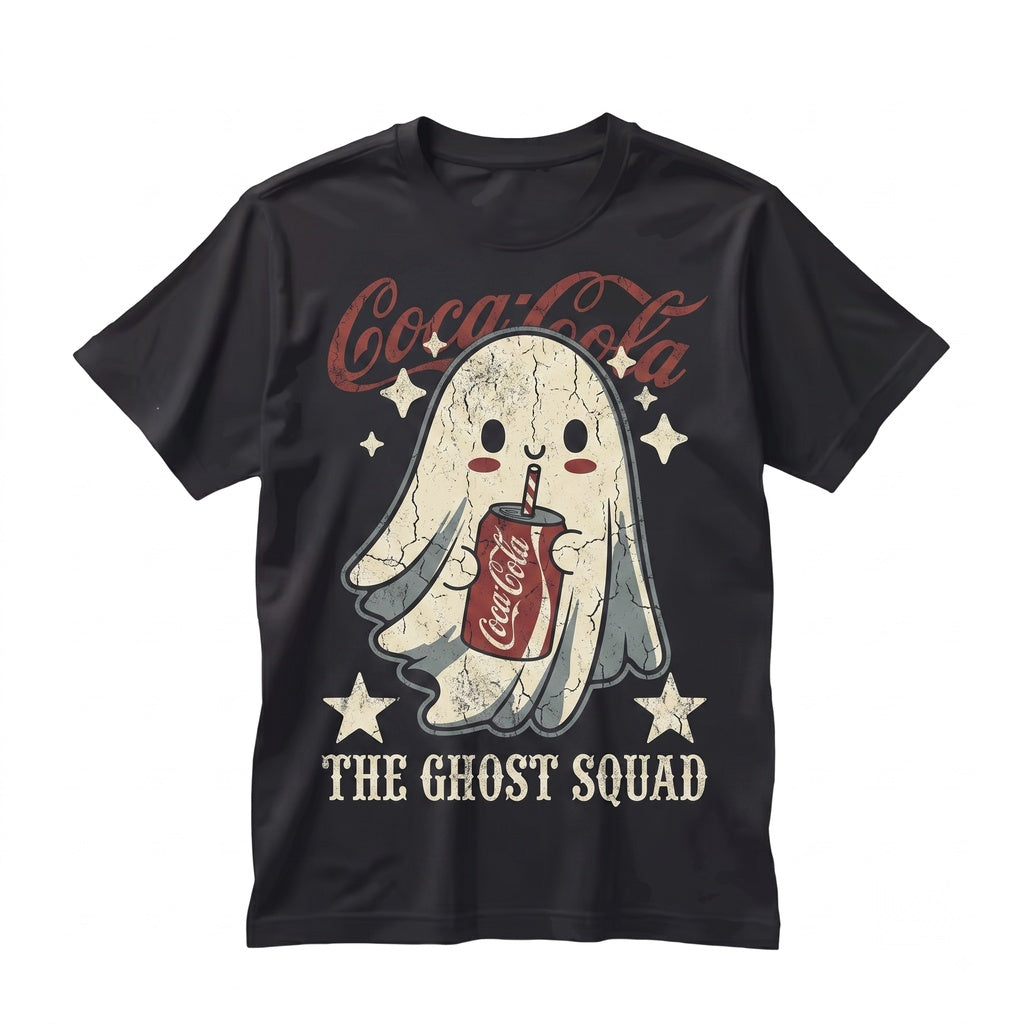 Sarcastic Ghost Cola Lover Saying Cute Spooky Soda Drinker Novelty Gift Graphic Top Unisex TShirt