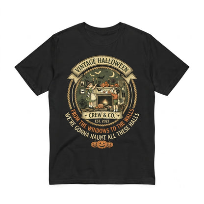 From The Windows To The Walls Im About To Deck These Halls Haunted Graphic Retro Halloween Unisex TShirt