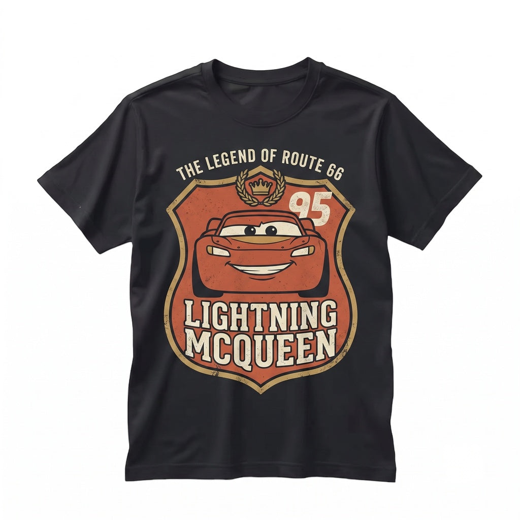 Lightning McQueen 95 Think Fast Checkered Race Car Theme Park Family Vacation Graphic Unisex TShirt