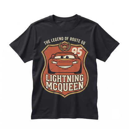 Lightning McQueen 95 Think Fast Checkered Race Car Theme Park Family Vacation Graphic Unisex TShirt