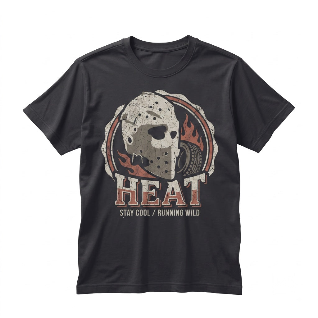 Vintage 1990s Retro Crime Action Film Bank Heist Hockey Mask Graphic Unisex TShirt