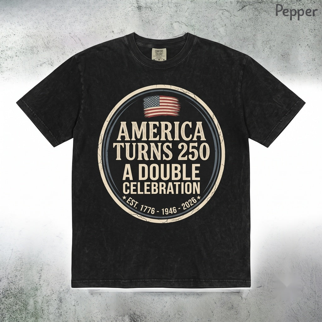 America Turns 250 I Turn 80th Birthday 1946 Funny Patriotic Gift for Dad Grandpa Graphic Vintage Apparel Unisex TShirt