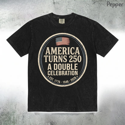 America Turns 250 I Turn 80th Birthday 1946 Funny Patriotic Gift for Dad Grandpa Graphic Vintage Apparel Unisex TShirt