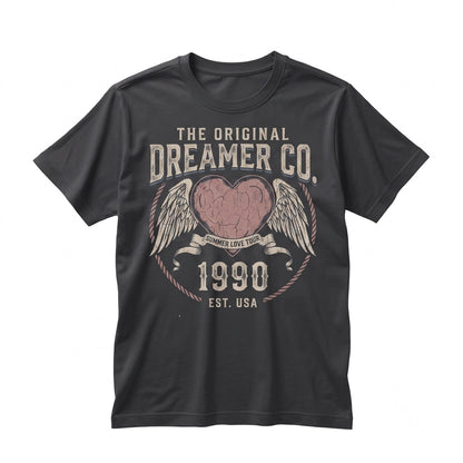 Vintage Dreamer Festival World Tour Concert Retro Heart Graphic Angel Unisex TShirt