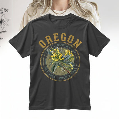 Oregon Grape State Floral Botanical Gardening Travel Souvenir Gift for Mom Girlfriend Unisex TShirt