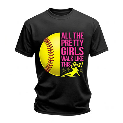 Pretty Girls Softball Game Day Sports Energy Trendy Unisex TShirt