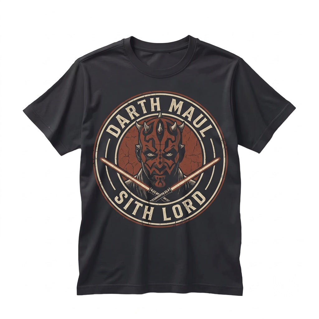Oversized Darth Maul Shadow Lord Phantom Menace Retro Graphic Unisex TShirt