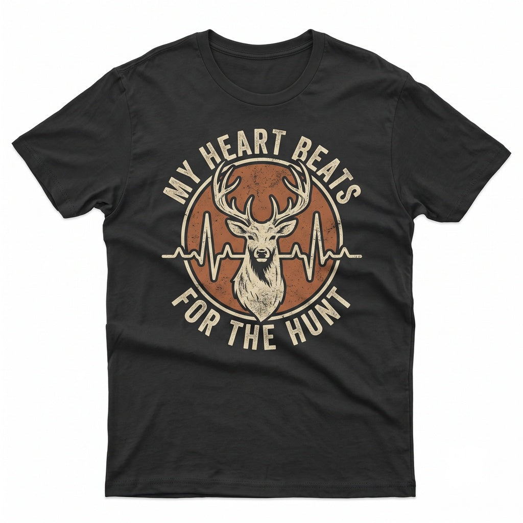 Deer Hunting Buck Heartbeat Pulse Hunter Lover Men Outdoor Graphic Unisex TShirt