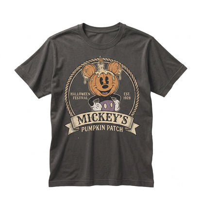 Retro Mouse Couple Pumpkin Halloween Vintage Matching Family Vacation Unisex TShirt