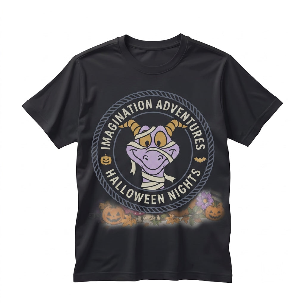 Vintage Figment Halloween Purple Dragon Witch Graphic Spooky Theme Park Vacation Gift Fans 2026 Unisex TShirt