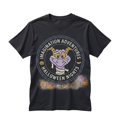 Vintage Figment Halloween Purple Dragon Witch Graphic Spooky Theme Park Vacation Gift Fans 2026 Unisex TShirt